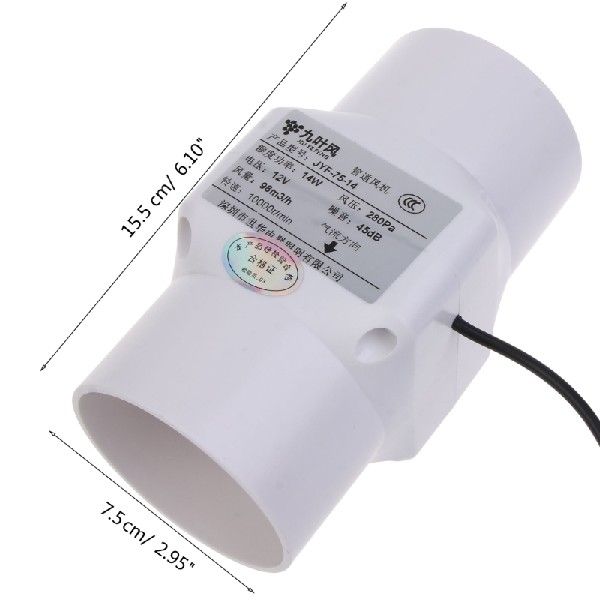 75mm Exhaust Fan Home Inline Pipe Duct Fan For Bathroom