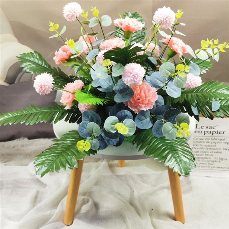 仿真花会议室桌花假花商务用花台式圆桌花前台演讲花婚庆路引插花