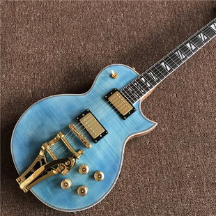 电吉他 支持定制 爵士 GCUSTOM guitar SHOP 蓝色虎纹jazz