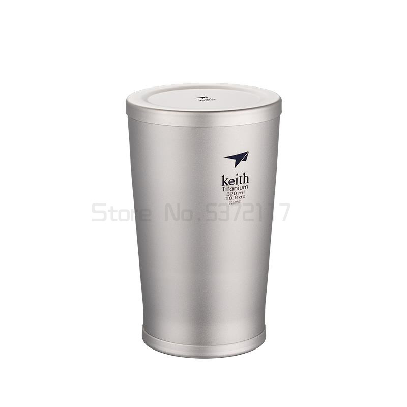 网红Pure Beer Mug Vacuum Cup 320ml Home Office Tea Cup Vacuu
