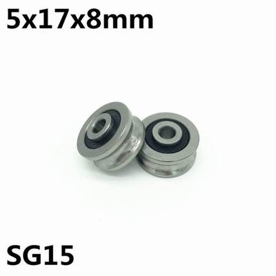 网红4pcs SG15 U groove bearing 5x17x8 mm double row sealed b