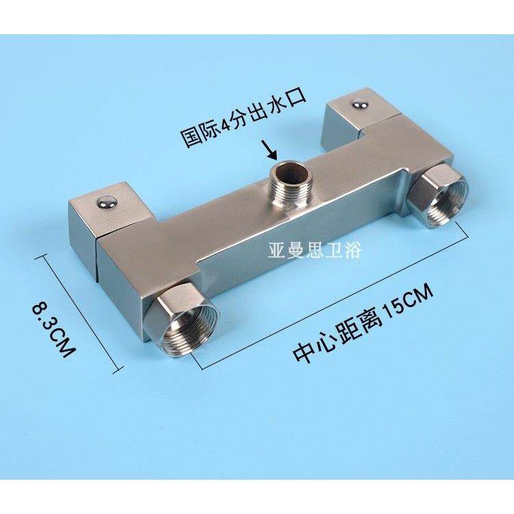 304不锈钢双把双控方形冷热暗装入墙式淋浴龙头双开关冷热混水阀,3C数码配件,USB多功能数码宝,淘宝优惠券,粉丝福利购,淘宝优惠卷
