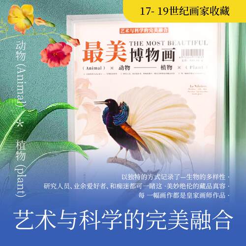 最美博物画动物植物装饰艺术画册