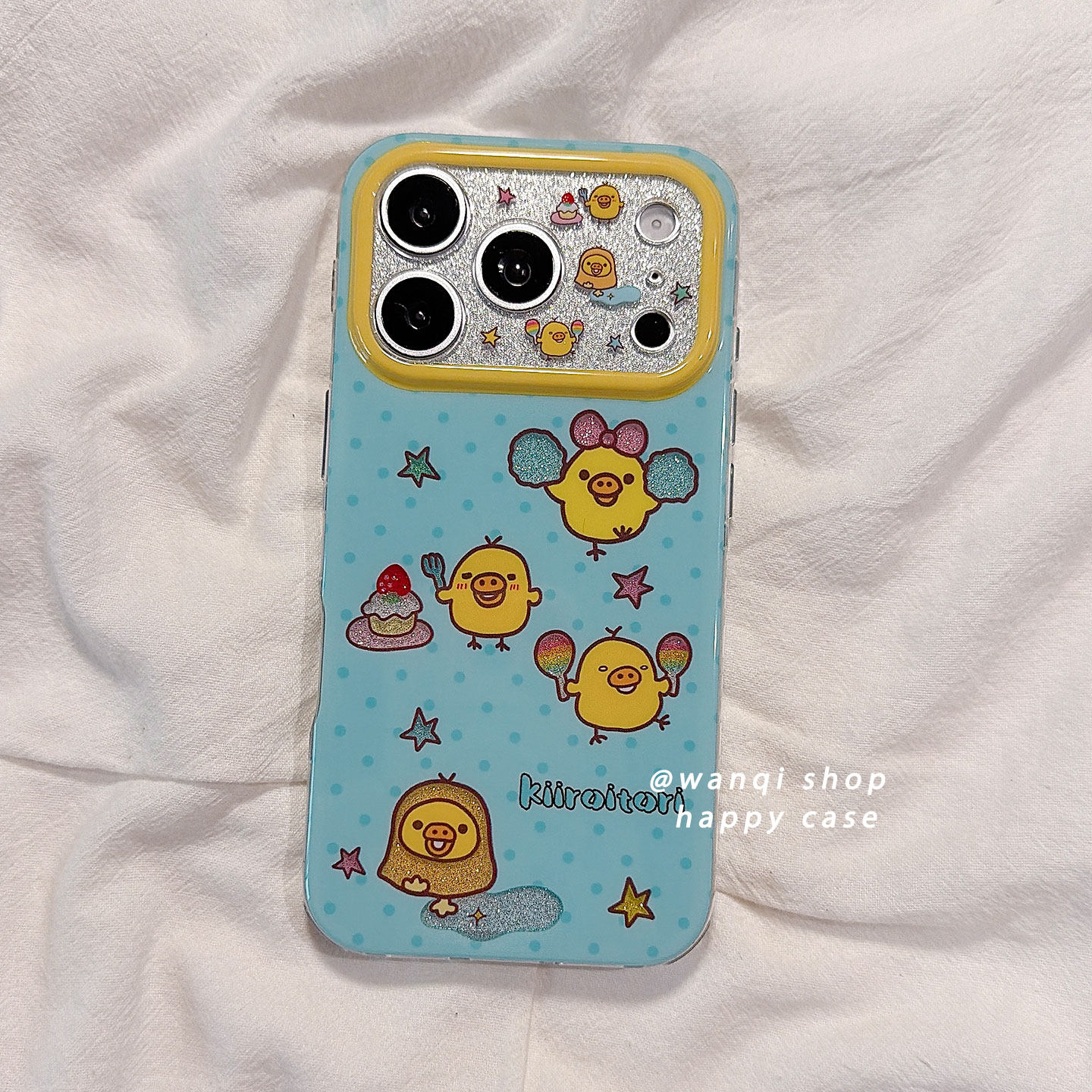 ins超火日韩风可爱小鸡卡通适用苹果17手机壳iphone16promax高级感17pro保护壳硅胶15新款防摔全包镜头女款软