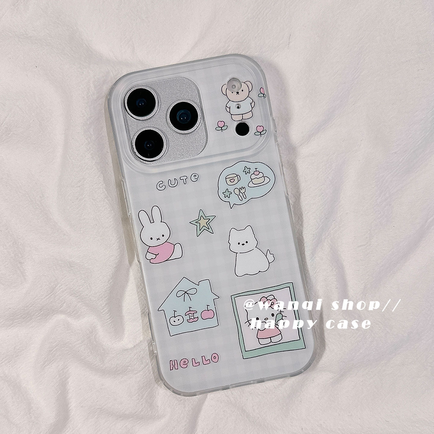 韩风萌系米菲兔猫咪适用苹果17手机壳iphone16promax保护套13/14新款磨砂超薄16Pro硅胶防摔15全包女软可爱超,3C数码配件,手机保护套/壳,淘宝优惠券,粉丝福利购,淘宝优惠卷