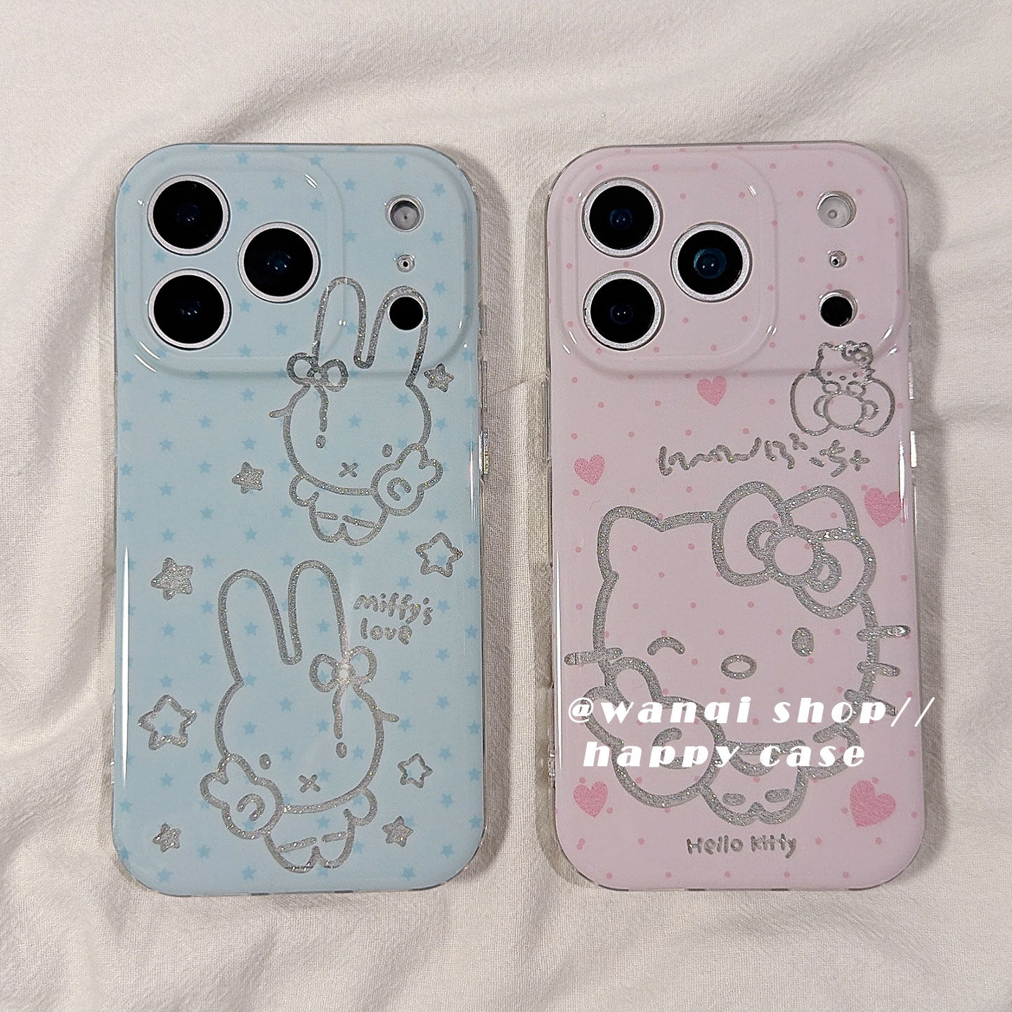 软萌闪粉米菲Kitty猫适用苹果手机壳iphone17promax高级感13/14硅胶16Pro保护套15新款全包防摔女软可爱少女p,3C数码配件,手机保护套/壳,淘宝优惠券,粉丝福利购,淘宝优惠卷