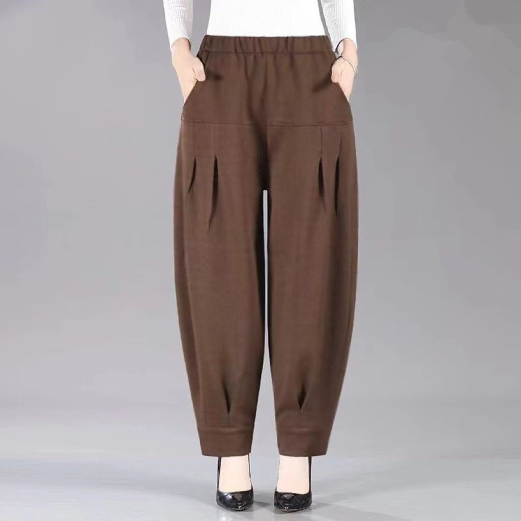 加绒加厚灯笼裤女士秋冬季新款