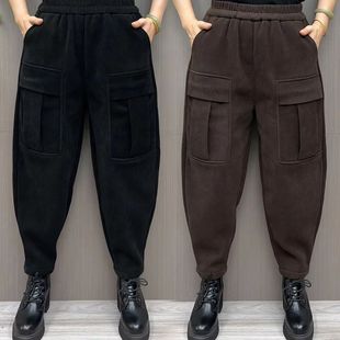 显瘦减龄休闲百搭保暖九分裤 哈伦裤 加绒加厚宽松大码 清仓捡漏冬季