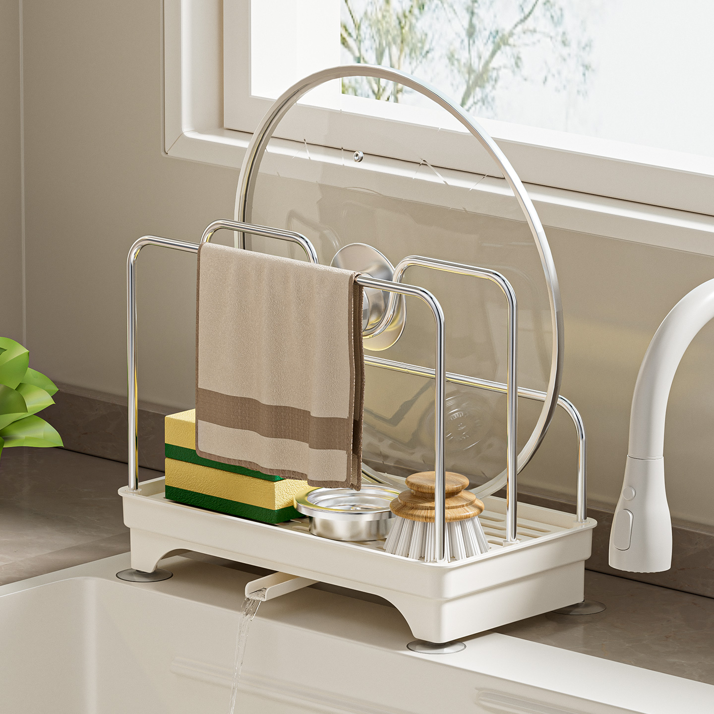 304不锈钢厨房锅盖置物架沥水架