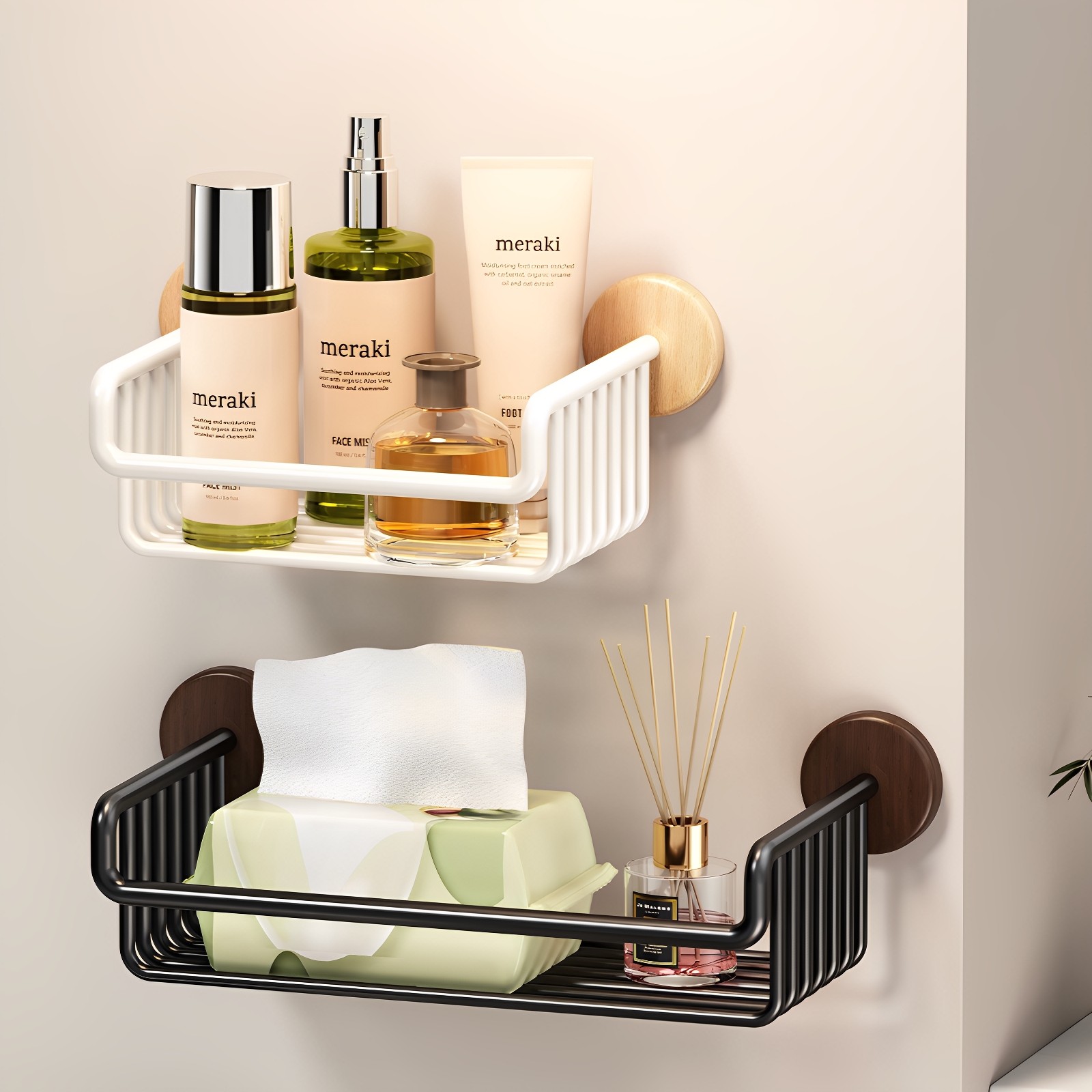 胡桃木浴室置物架纸巾架免打孔壁挂式纸巾篓卷纸架卫生间沥水网篮,家庭/个人清洁工具,浴室角架/置物架,淘宝优惠券,粉丝福利购,淘宝优惠卷