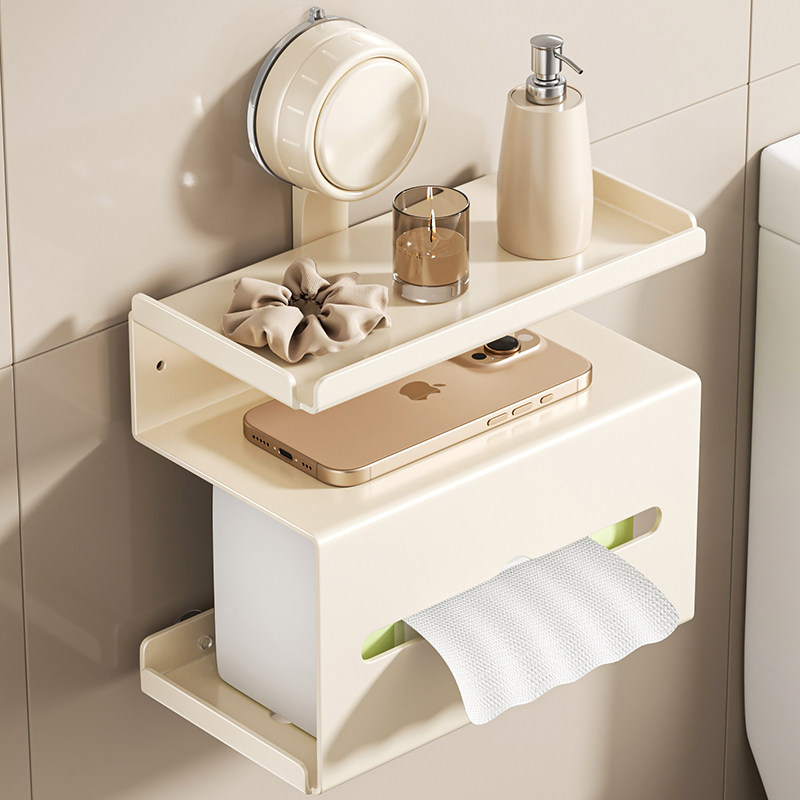 吸盘卫生间厕纸盒免打孔壁挂式卷纸挂架厕所抽纸巾盒洗手间置物架,家庭/个人清洁工具,卷纸器/纸巾架,淘宝优惠券,粉丝福利购,淘宝优惠卷