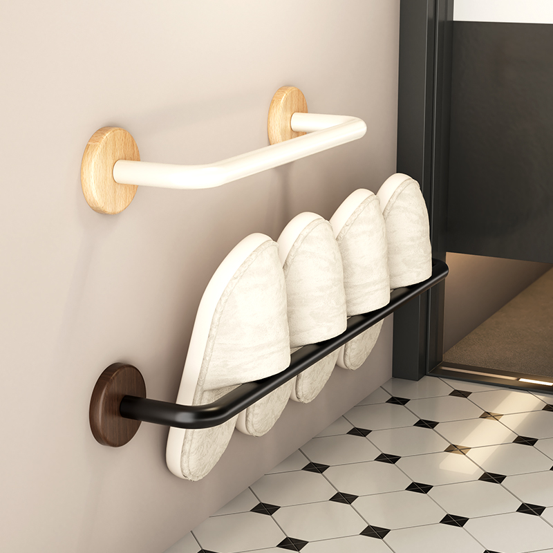 黑胡桃木浴室拖鞋架卫生间沥水架