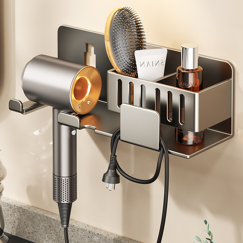 吹风机置物架卫生间免打孔收纳通用浴室壁挂墙上支架风筒固定挂架,家庭/个人清洁工具,吹风机置物架,淘宝优惠券,粉丝福利购,淘宝优惠卷
