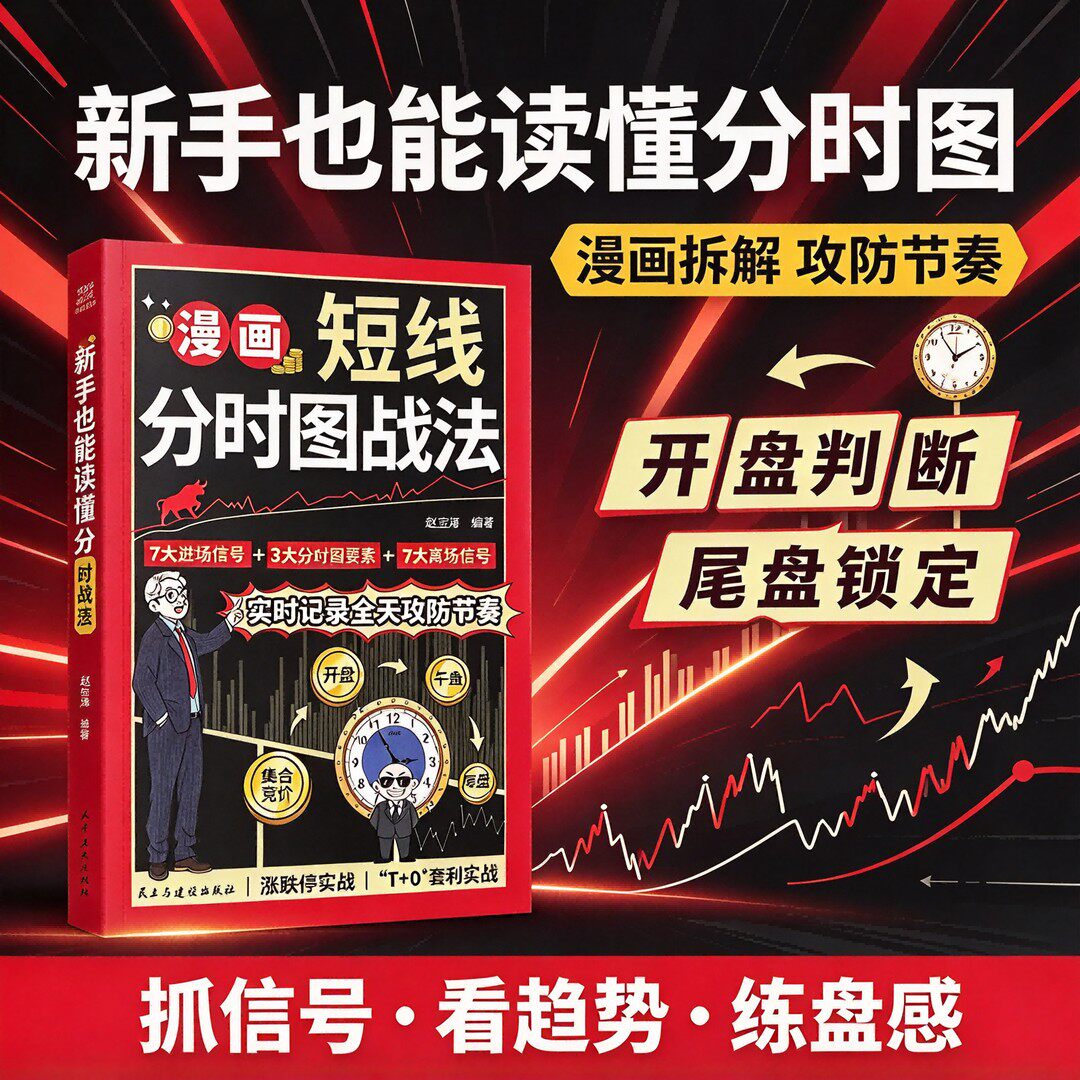 【新书官方正版】漫画短线分时图战法 彩字彩图 股票入门基础知识 股票短线战法 股票趋势技术分析 股票k线图股票看盘从入门到精通