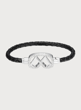 ICEWALD真冶明星同款幻镜情侣925银镀金质感喷砂雪镜charme手绳