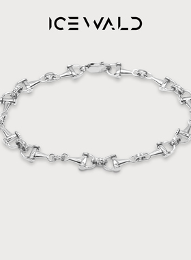 ICEWALD真冶宠物钻石马衔扣手链同款18k金满镶嵌钻石手链