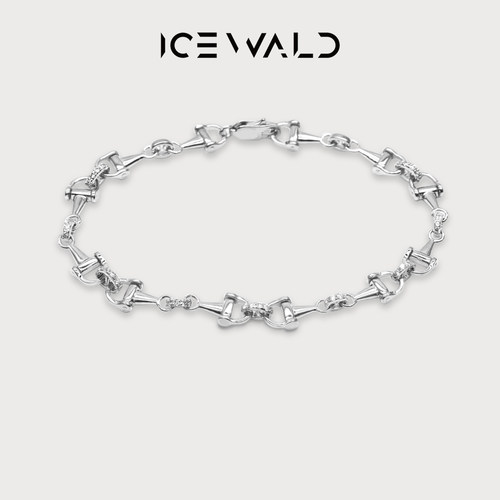 ICEWALD真冶宠物钻石马衔扣手链同款18k金满镶嵌钻石手链