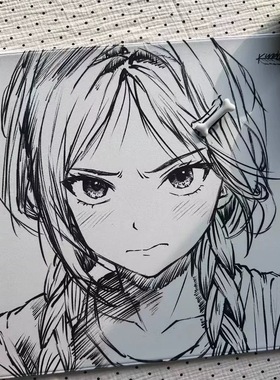 Kuroha Moment 片刻胶白色包边二次元游戏鼠标垫