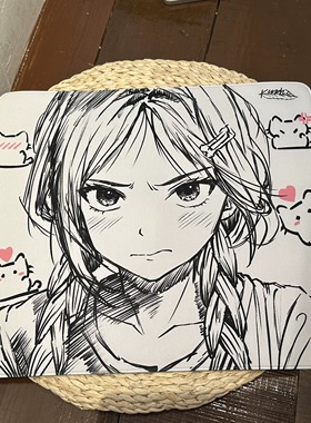 Kuroha Moment 片刻软胶白色包边二次元游戏鼠标垫