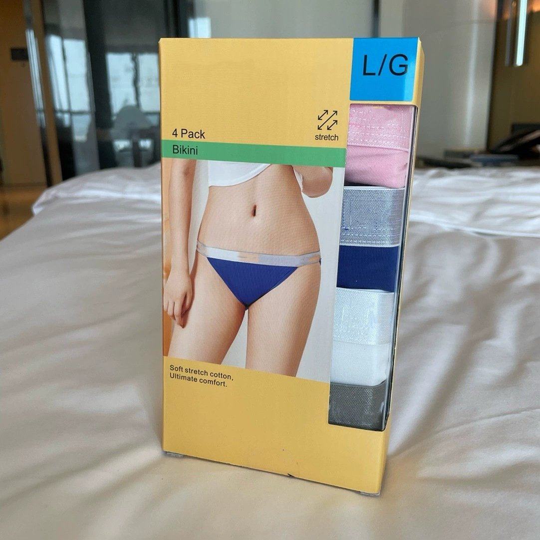 C女士内裤商超超市 透气舒适性感棉女三角裤4条装盒装,女士内衣/男士内衣/家居服,男三角内裤,淘宝优惠券,粉丝福利购,淘宝优惠卷