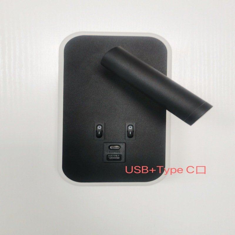 现代简约床头LED壁灯酒店客厅背景墙可旋转带开关USB射灯壁挂式,家装灯饰光源,户外壁灯,淘宝优惠券,粉丝福利购,淘宝优惠卷