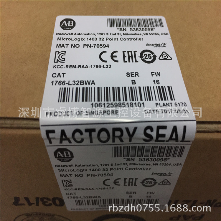 1766-L32BWA  罗克韦尔CPU 模块 Allen-bradley （原装正品）