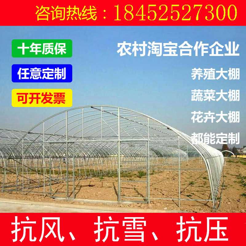 好货温室大棚b全套钢管养殖连抗压花卉配件蔬R菜椭圆管鸡舍骨架