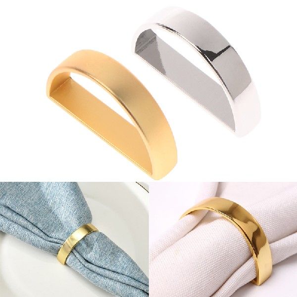 1 Pcs Metal Napkin Ring Half Circle Napkin Buckle Model