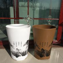 新品大厅花盆绿植落地大型植物树脂仿陶瓷虎皮兰花专用高筒圆型客