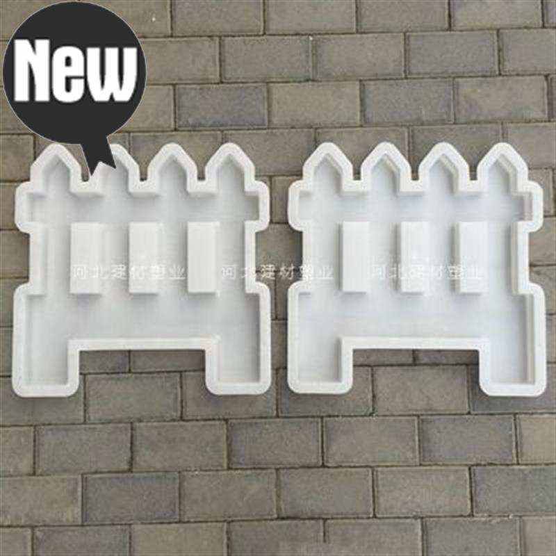 。新品花园菜园护栏栅栏模具草坪围栏花圃花池围砖水泥砖塑1料模
