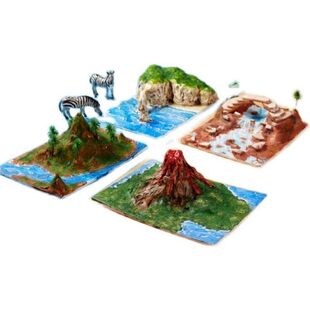 地球脉动地形地貌地理模型diy手工美术创意材料儿童制作涂色黏土