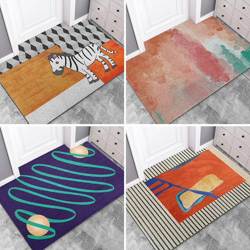 丝圈入户门地垫可裁剪刮沙蹭土脚垫门垫轻奢家用玄关进门地毯防滑