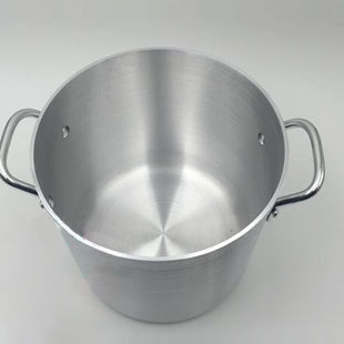 加厚铝桶高身铝高锅大容量铝商用煮粥铝锅汤锅兰州拉面铝桶24X24(