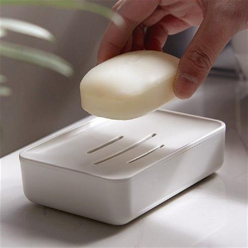 Clear Plastic Soap Container Removable Soap Dish Holder for
