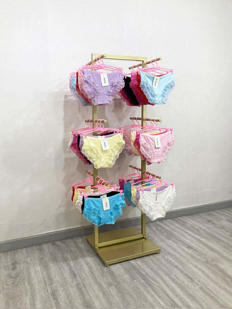 内裤架子展示架店铺中岛落地式多功能内衣架可调节双面挂文胸货架