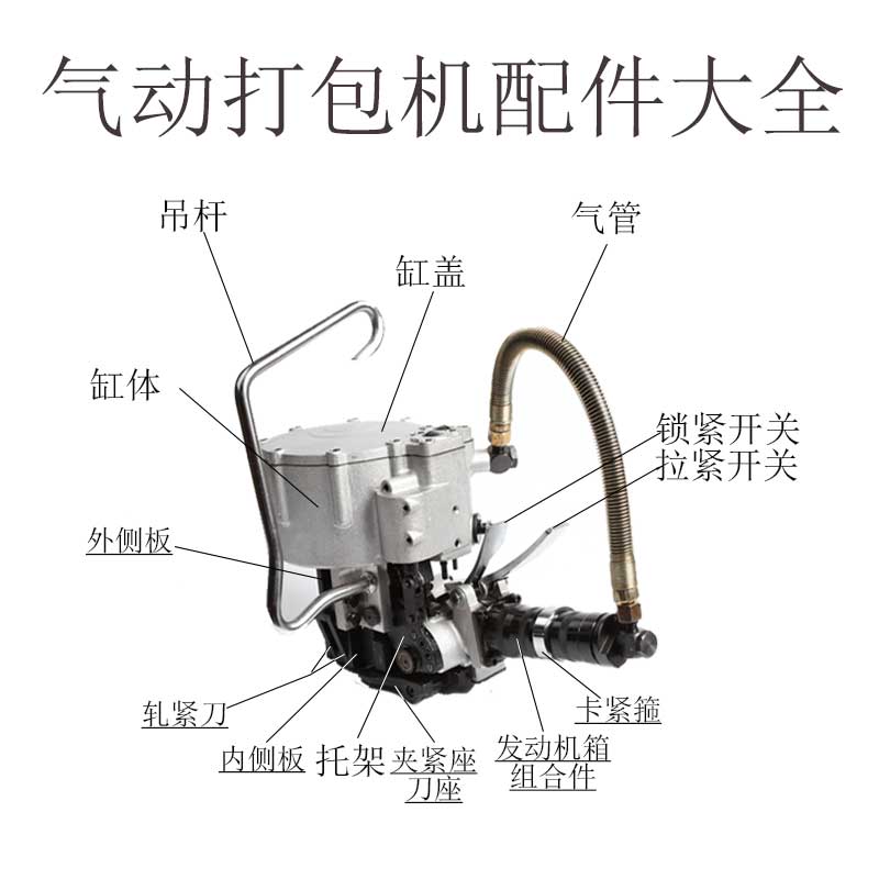 好货组合气动打包机配件大全自动钢带捆扎收紧一体机备件组合式KZ