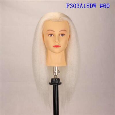 好货Real hair white hair headform fake head mannequin head f