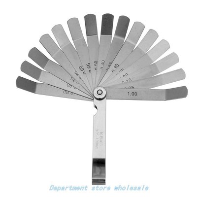 16 Blades Feeler Gauge Metric Gap Filler 0.05-1mm Thickness