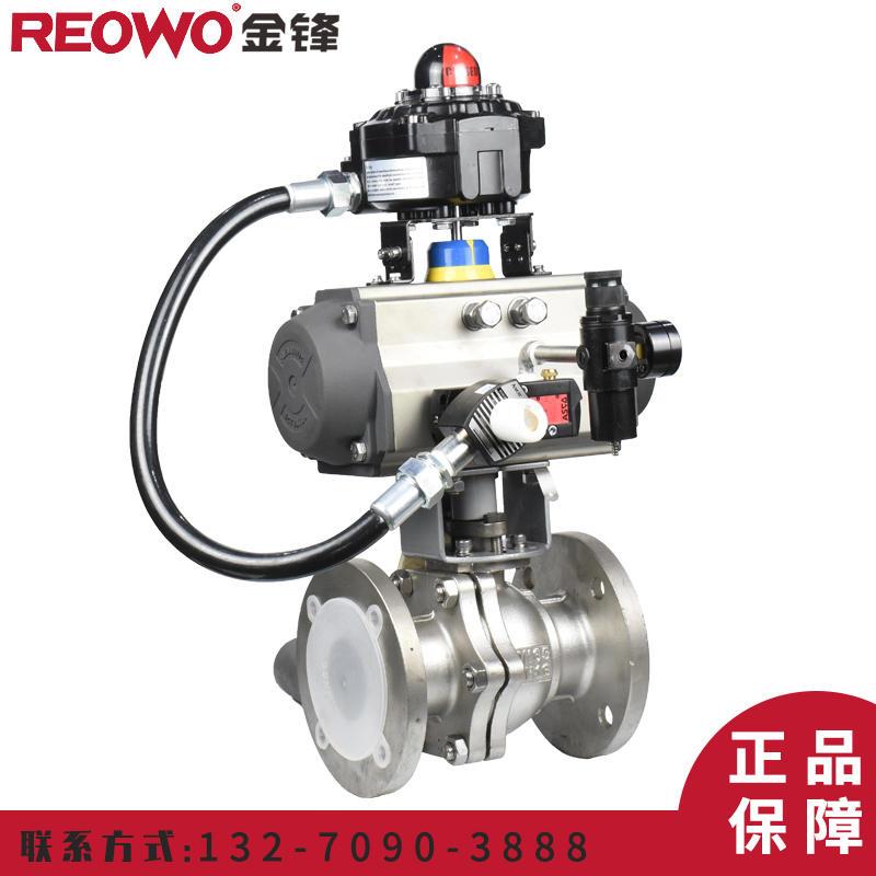 新品气动切断阀气动不锈钢球阀Q641F-16P气动快速切断球阀耐腐蚀D