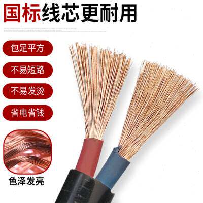 极速户外电线家用电缆线2芯软线国标15 25 4 6平方护套线电源延长