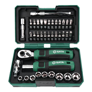 SATA世达05498(38件套棘轮扳手&螺丝批综合组套)6.3小飞工具套装
