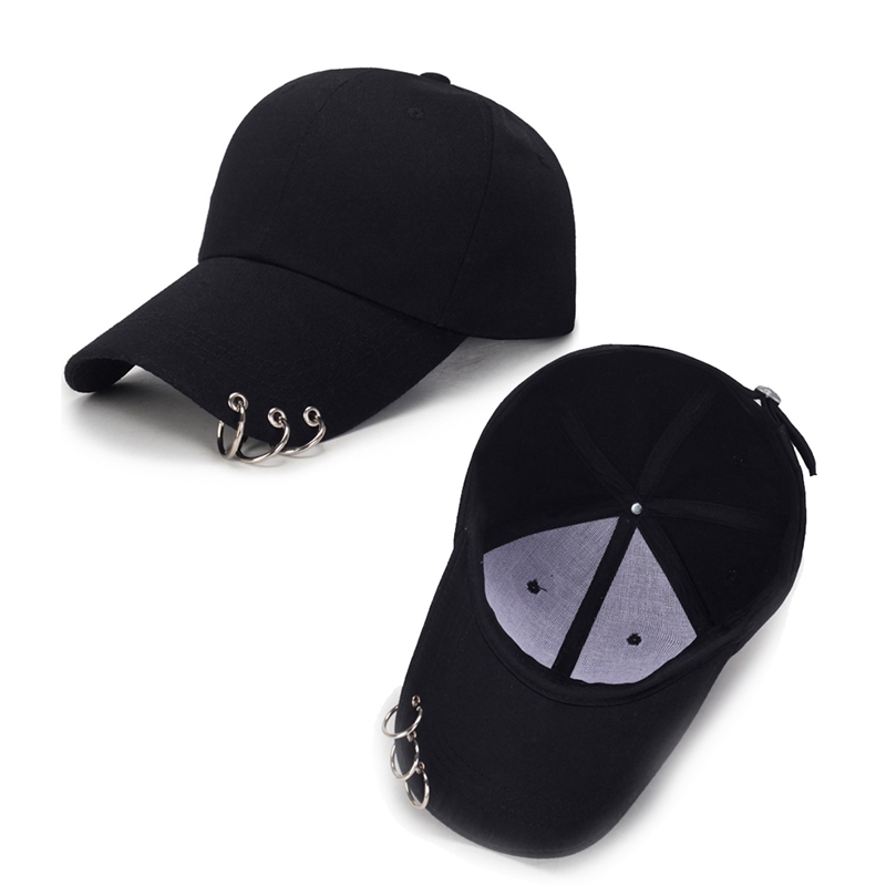 推荐Metal Rings Baseball Caps Adjustable Snapback Hats Unise