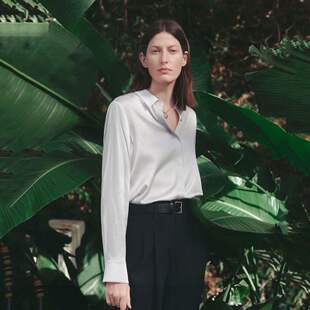 MM麦檬匠心打造 光泽感桑蚕丝纱线衬衫商场同款2026春新5H2220211