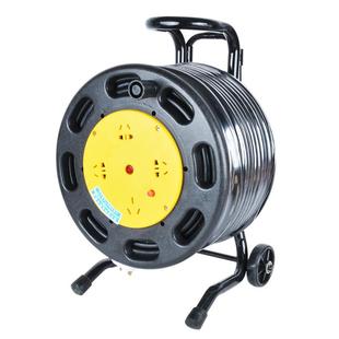 100米線220V 2.5㎡繞線盤電纜盤托線盤帶30 拖線盤移動卷線盤2