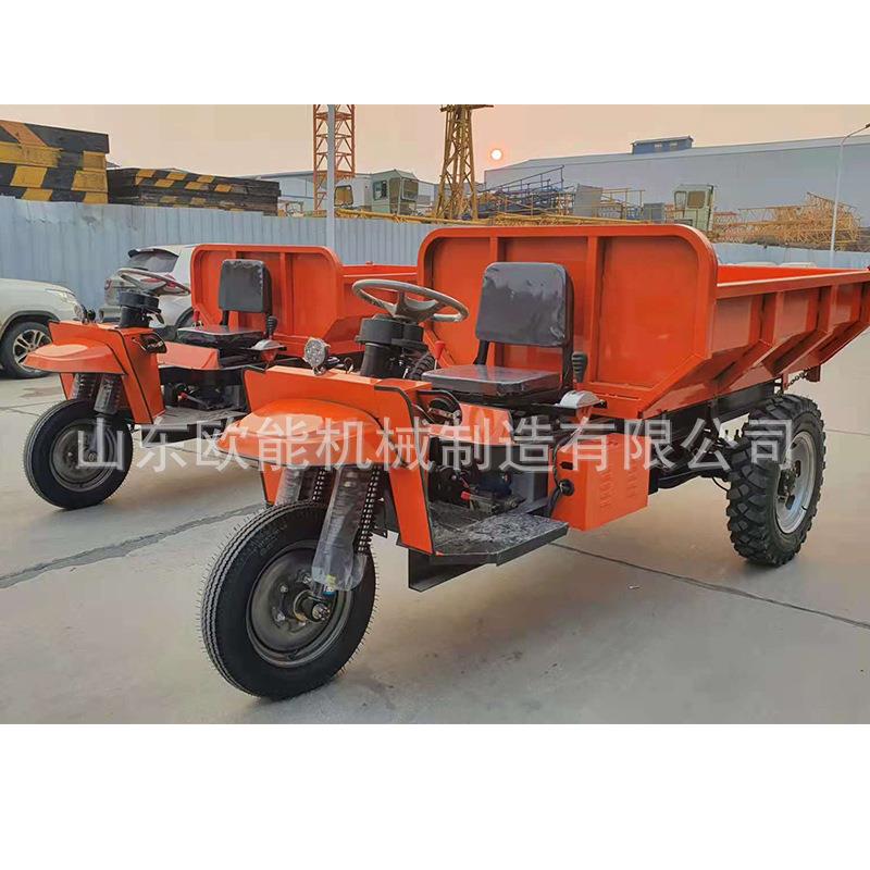 农用柴油三轮车载重王工程建筑工地拉货翻斗车自卸