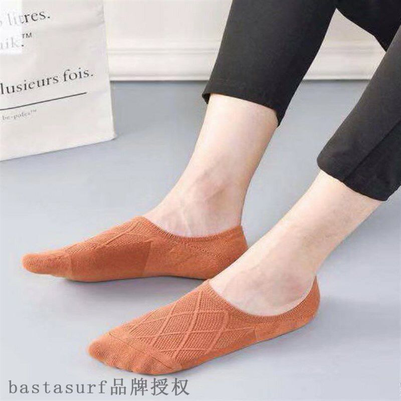 新品Spring and summepr new mens invisible socks mesh shallo