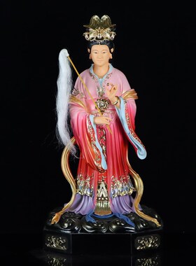 新品碧霞元君泰山奶奶娘t娘像体佛像圣母佛堂寺庙居家客厅中式桌