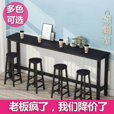 新品吃饭长桌子甜品奶茶店咖啡厅A桌椅组合欧式小酒吧休闲吧长条