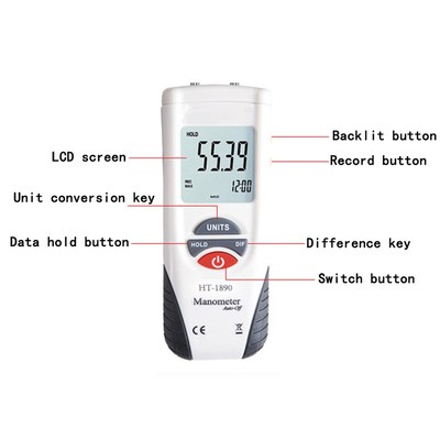极速2022 Digital Manometer air pressure meter aRir pressure