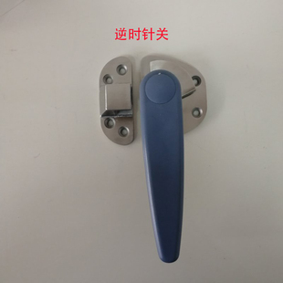 极速不锈钢灰色h拉手 厨房蒸柜冰箱冷库门锁连勾 商用厨具胶柄门